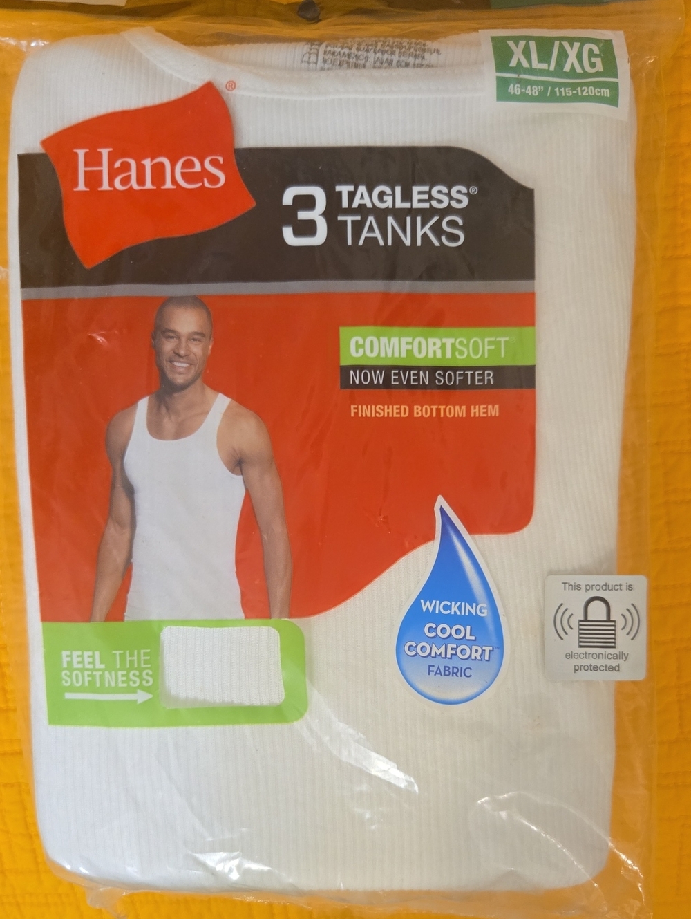 Hanes White 3-Pack Tagless Tank Tops